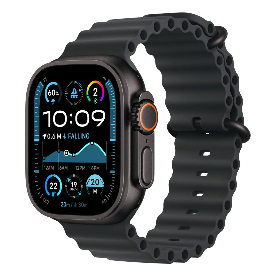 Apple Watch Ultra 2 49mm GPS + Cellular Black Titanium Case w/ Ocean Band