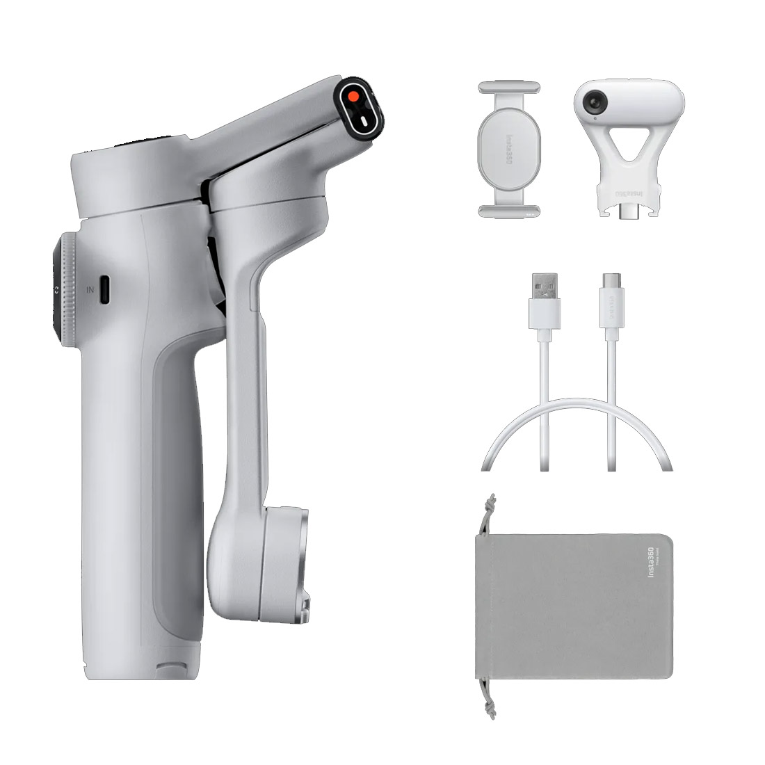 Insta360 Flow 2 AI Tracker Bundle - Stone Grey