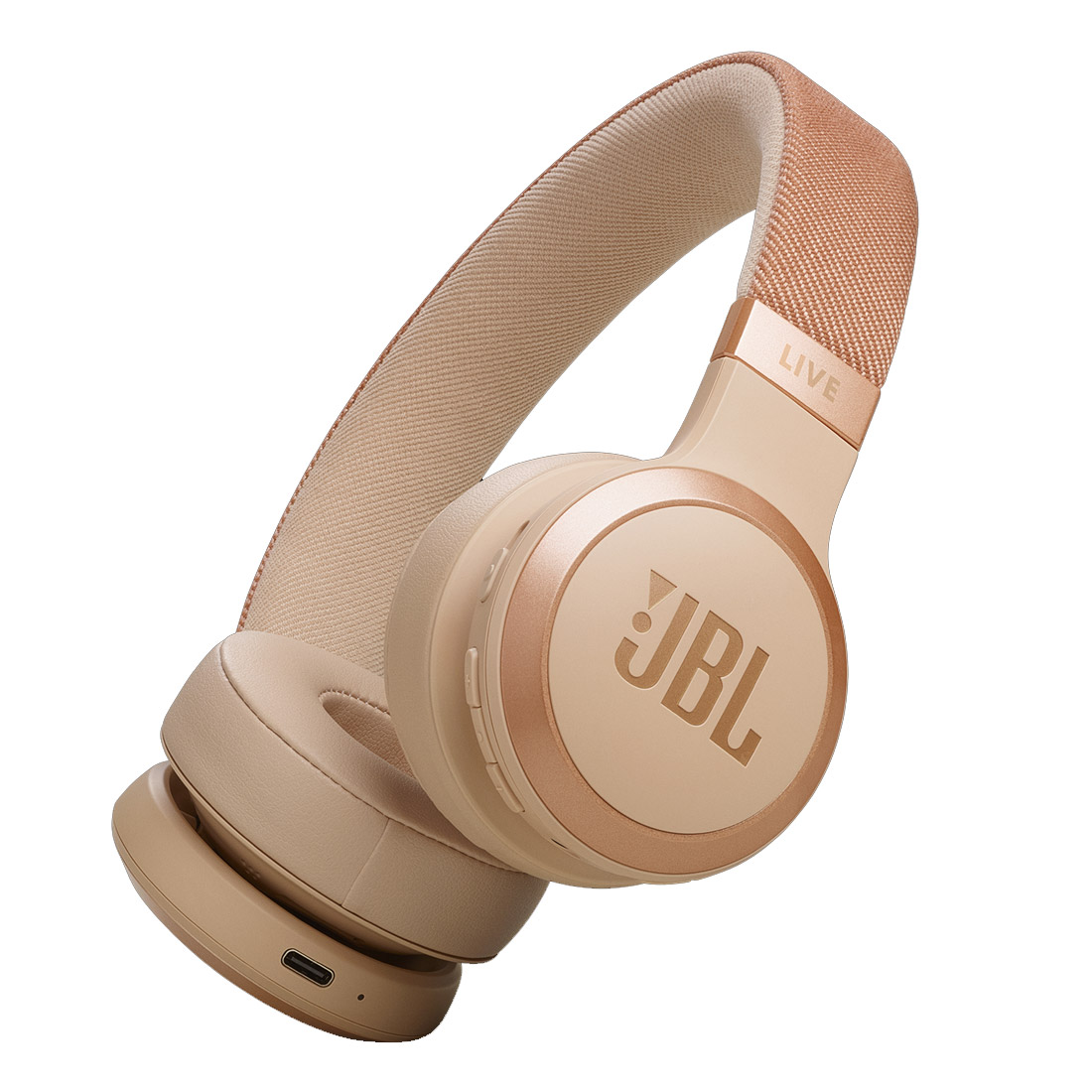 JBL Live 670NC Wireless True ANC On-Ear Headphones - Sandstone