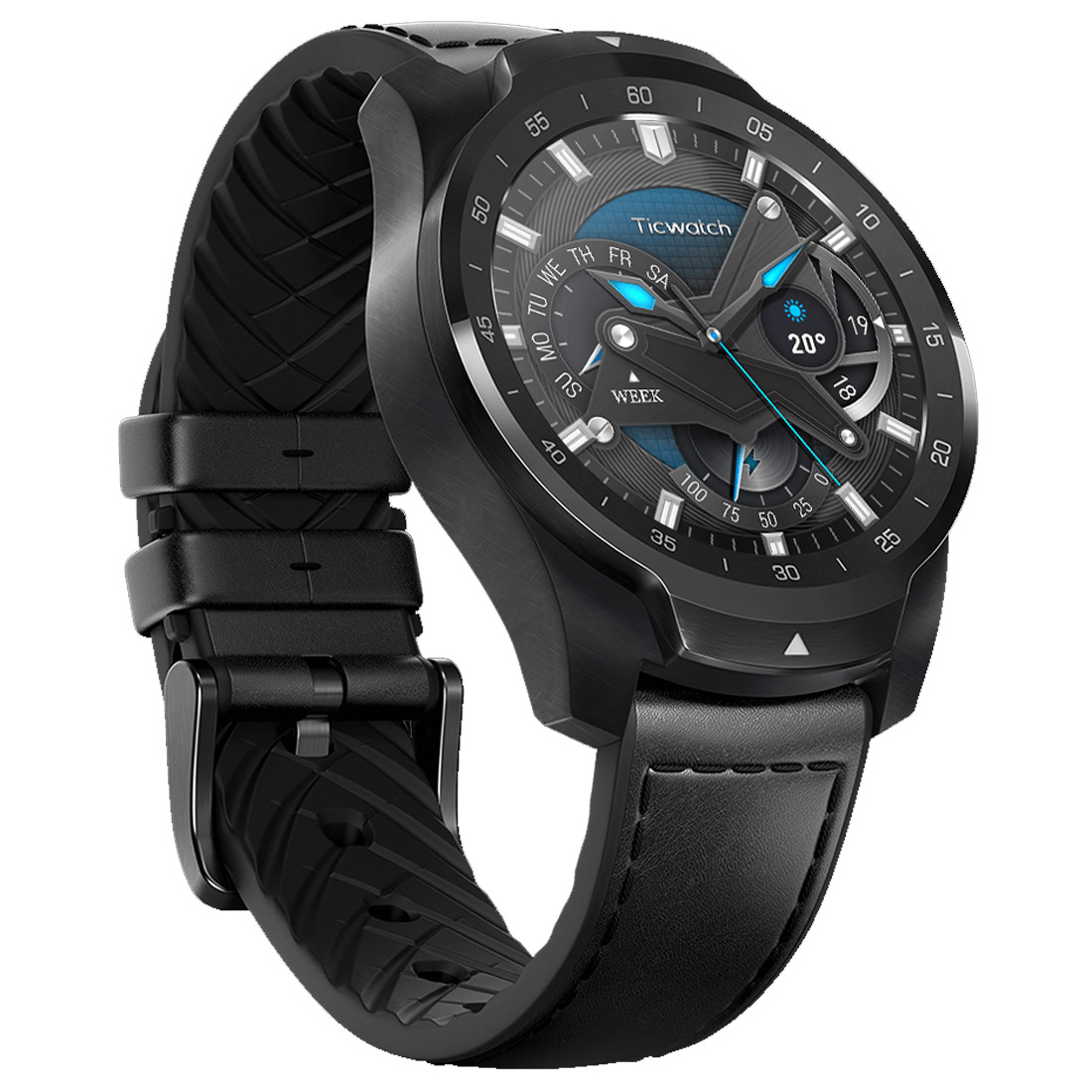 Mobvoi TicWatch Pro (Wear OS by Google) - Shadow Black