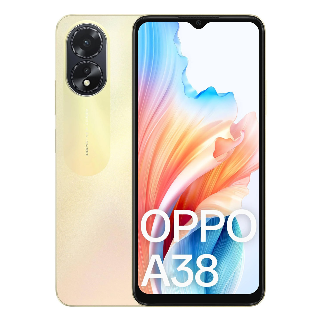 OPPO A38 (Dual Sim, 128GB/4GB, 6.56'', VF) - Glowing Gold