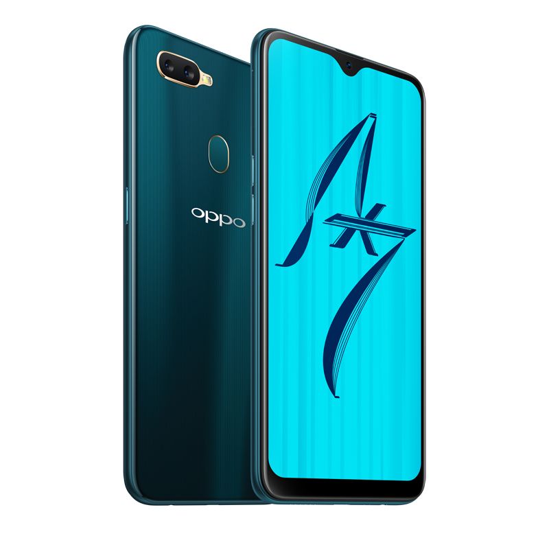 OPPO AX7 (64GB/4GB, 6.2'', Unlocked, CPH1903 ) - Glaze Blue