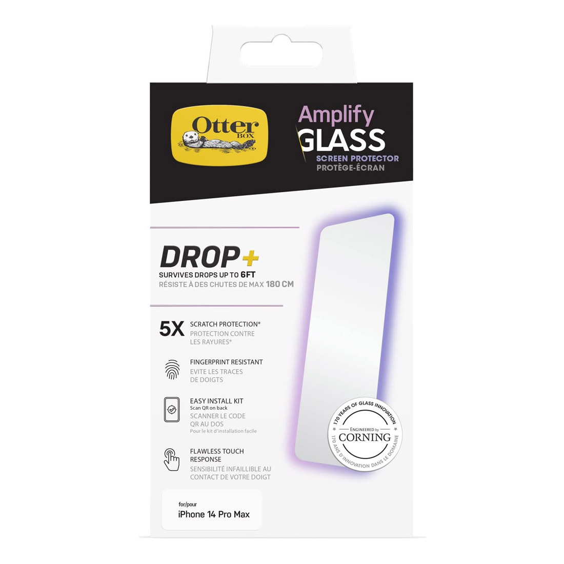 Otterbox iPhone 14 Pro Max Amplify Glass Antimicrobial Screen Protector 77-88854