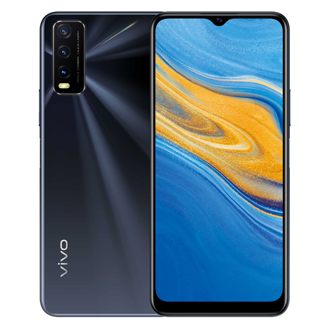 Vivo Y20s (Dual Sim 4G/4G, 5000MAh, 128GB/4GB) - Obsidan Black